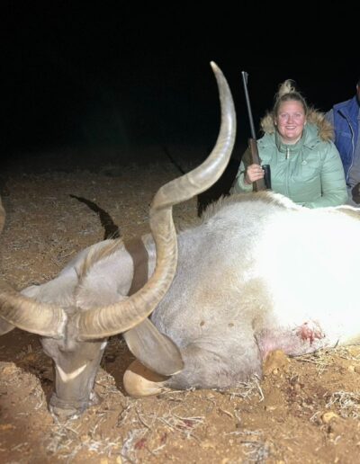 Anri with a magnificent kudu trophy