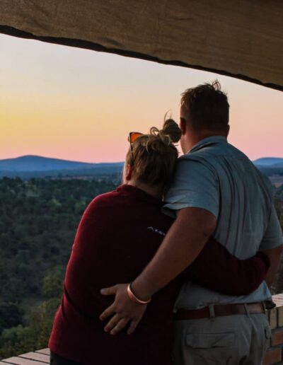 Watching the sunset over the bushveld
