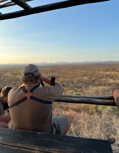 Barend scoping across the Limpopo plains