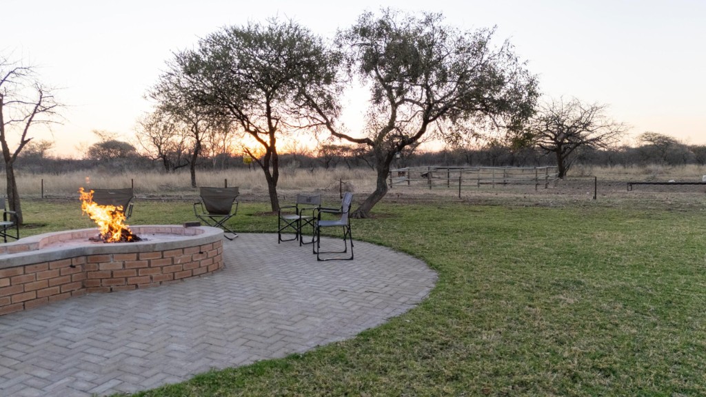 Fire pit at sunset — Waterberg Lodge